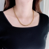 ボリュームステンレスチェーンネックレス アレルギー対応 つけっぱなし | FACION | 詳細画像14 