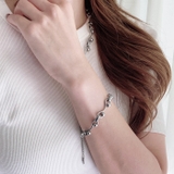 ウェーブドットチェーンステンレスブレスレット レディース サージカルステンレス | FACION | 詳細画像5 