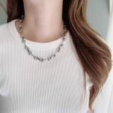 ウェーブドットチェーンステンレスネックレス アレルギー対応 つけっぱなし | FACION | 詳細画像6 