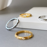 ジルコニアストーン付ダイヤカットステンレスリング 指輪 アレルギー対応 | FACION | 詳細画像6