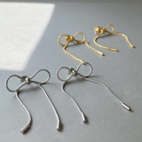 リボンチェーンステンレスピアス 蝶々 りぼん | FACION | 詳細画像5