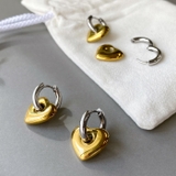 バイカラーハート付2WAYフープピアス レディース 女性用 | FACION | 詳細画像4