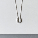 シルバー | ミニ馬蹄ストーン付ステンレスネックレス アレルギ対応 金属アレルギー | FACION