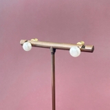 6mm | 一粒淡水パールスタッドピアス ラウンド 真珠 | FACION