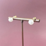 8mm | 一粒淡水パールスタッドピアス ラウンド 真珠 | FACION