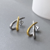 バイカラークロスステンレスピアス つけっぱなし アレルギー対応 | FACION | 詳細画像3 