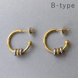 B-type | バイカラーリング付ステンレススリムフープピアス アレルギー対応 つけっぱなし | FACION