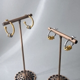 バイカラーリング付ステンレススリムフープピアス アレルギー対応 つけっぱなし | FACION | 詳細画像4