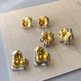 バイカラー大ぶりデザインステンレスピアス 2WAY アレルギー対応 | FACION | 詳細画像4