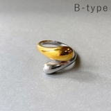 B-type | バイカラードロップステンレスフォークリング アレルギー対応 つけっぱなし | FACION