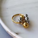 バイカラーメタルボールステンレスリング アレルギー対応 つけっぱなし | FACION | 詳細画像3