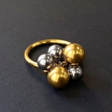 バイカラーメタルボールステンレスリング アレルギー対応 つけっぱなし | FACION | 詳細画像1