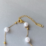 ステーションパールステンレスチェーンネックレス レディース 金属アレルギー | FACION | 詳細画像5