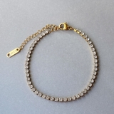 ゴールド | ステンレスストーン付テニスブレスレット 金属アレルギー つけっぱなし | FACION