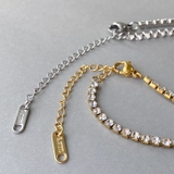 ステンレスストーン付テニスブレスレット 金属アレルギー つけっぱなし | FACION | 詳細画像3