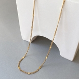 ゴールド | フラットドットスリムステンレスチェーンネックレス アレルギー対応 | FACION