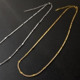 フラットドットスリムステンレスチェーンネックレス アレルギー対応 | FACION | 詳細画像1