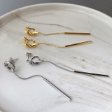 ノットラインチェーンステンレスピアス アレルギー対応 揺れる | FACION | 詳細画像2