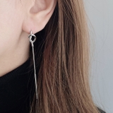 ノットラインチェーンステンレスピアス アレルギー対応 揺れる | FACION | 詳細画像7