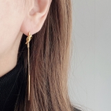 ノットラインチェーンステンレスピアス アレルギー対応 揺れる | FACION | 詳細画像8