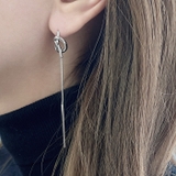 ノットラインチェーンステンレスピアス アレルギー対応 揺れる | FACION | 詳細画像9