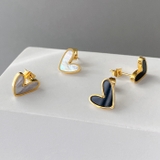 シェル風ハートステンレスピアス アレルギー対応 つけっぱなし | FACION | 詳細画像3