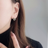 シェル風ハートステンレスピアス アレルギー対応 つけっぱなし | FACION | 詳細画像7