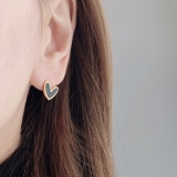 シェル風ハートステンレスピアス アレルギー対応 つけっぱなし | FACION | 詳細画像9