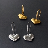 プランプハートステンレスフックピアス アレルギー対応 つけっぱなし | FACION | 詳細画像1