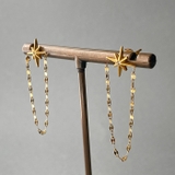 ゴールド | シャイニングスターチェーンステンレスピアス 金属アレルギー アレルギー対応 | FACION