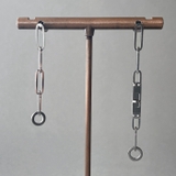 シルバー | アシンメトリステンレスデザインチェーンピアス 金属アレルギー アレルギー対応 | FACION