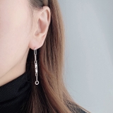 アシンメトリステンレスデザインチェーンピアス 金属アレルギー アレルギー対応 | FACION | 詳細画像6