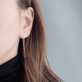 アシンメトリステンレスデザインチェーンピアス 金属アレルギー アレルギー対応 | FACION | 詳細画像7