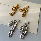 フリンジチェーンデザインステンレスピアス アレルギー対応 レディース | FACION | 詳細画像2 