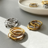 トリプルコネクトエタニティステンレスリング レディース 指輪 | FACION | 詳細画像5 