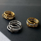 トリプルコネクトエタニティステンレスリング レディース 指輪 | FACION | 詳細画像1 