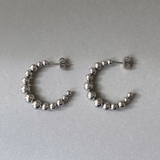 シルバー | メタルステンレスボールフープピアス アレルギー 対応 | FACION