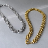 マンテル多重チェーンステンレスネックレス つけっぱなし チョーカー | FACION | 詳細画像5 