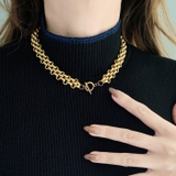 マンテル多重チェーンステンレスネックレス つけっぱなし チョーカー | FACION | 詳細画像6 