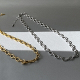 ノットオーバルチェーンステンレスネックレス つけっぱなし サージカルステンレス | FACION | 詳細画像2 