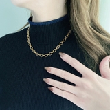 ノットオーバルチェーンステンレスネックレス つけっぱなし サージカルステンレス | FACION | 詳細画像6 