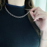 ノットオーバルチェーンステンレスネックレス つけっぱなし サージカルステンレス | FACION | 詳細画像7 