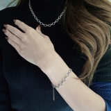 ノットオーバルチェーンステンレスネックレス つけっぱなし サージカルステンレス | FACION | 詳細画像8 