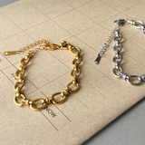 ノットオーバルチェーンステンレスブレスレット つけっぱなし レディース | FACION | 詳細画像3 