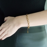 ノットオーバルチェーンステンレスブレスレット つけっぱなし レディース | FACION | 詳細画像5 