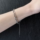 ノットオーバルチェーンステンレスブレスレット つけっぱなし レディース | FACION | 詳細画像7 