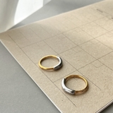 バイカラープランプステンレスリング 指輪 コンビカラー | FACION | 詳細画像4 