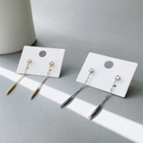 キュービックジルコニアロングチェーンステンレスピアス 金属アレルギー 対応 | FACION | 詳細画像4 