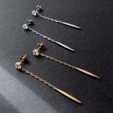 キュービックジルコニアロングチェーンステンレスピアス 金属アレルギー 対応 | FACION | 詳細画像1 