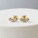 ゴールド | 3PCSジルコニアミニカーブステンレスピアス 金属アレルギー対応 サージカルステ… | FACION